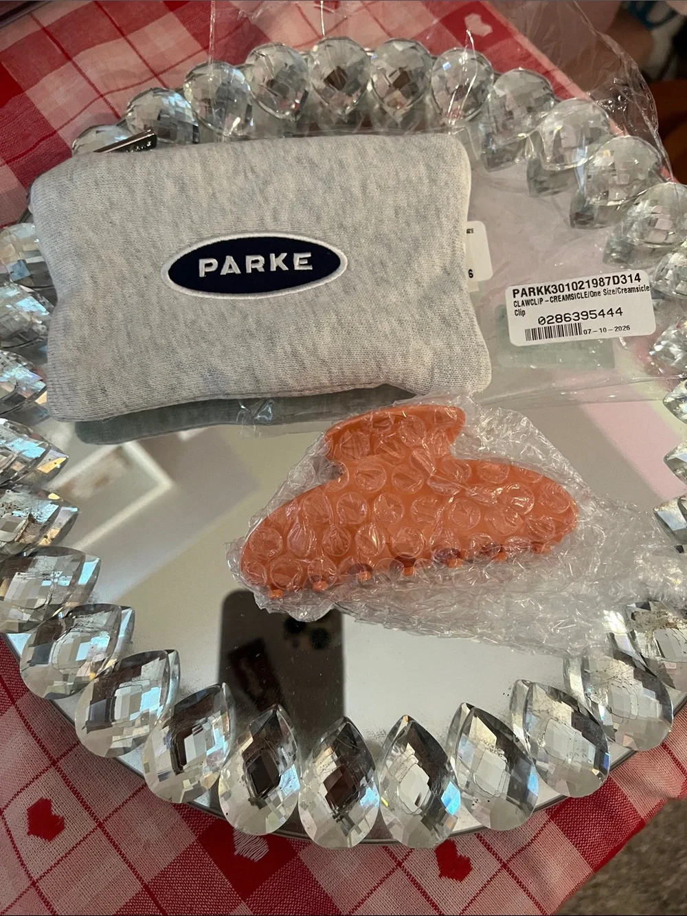 Parke Creamsicle Hair Claw with Pouch